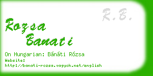 rozsa banati business card
