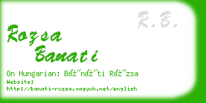 rozsa banati business card